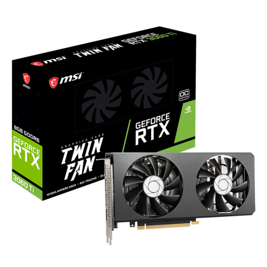 Видеокарта MSI GeForce RTX 3060 Ti TWIN FAN 8G OC LHR