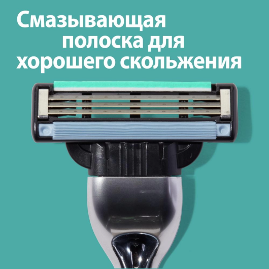 GILLETTE Mach 3 Сменные кассеты для бритья с 3 лезвиями, мужские, 2 шт