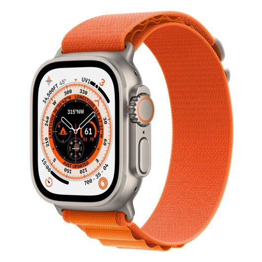 Умные часы Apple Watch Ultra GPS+Cellular 49mm Titanium Case with Orange Alpine Loop M