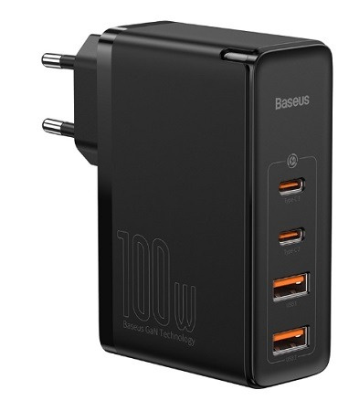 Сетевое зарядное устройство Baseus GaN2 Pro 2*USB+2*TYPE-C, 100W черное