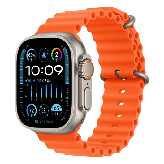 Умные часы Apple Watch Ultra 2 GPS+Cellular 49mm Titanium Case with Orange Ocean Band