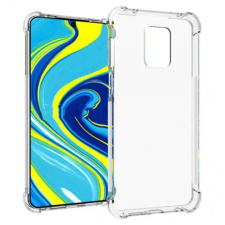Силиконовый чехол бампер King Kong противоударный для Xiaomi Redmi  Note 9 Pro Прозрачный