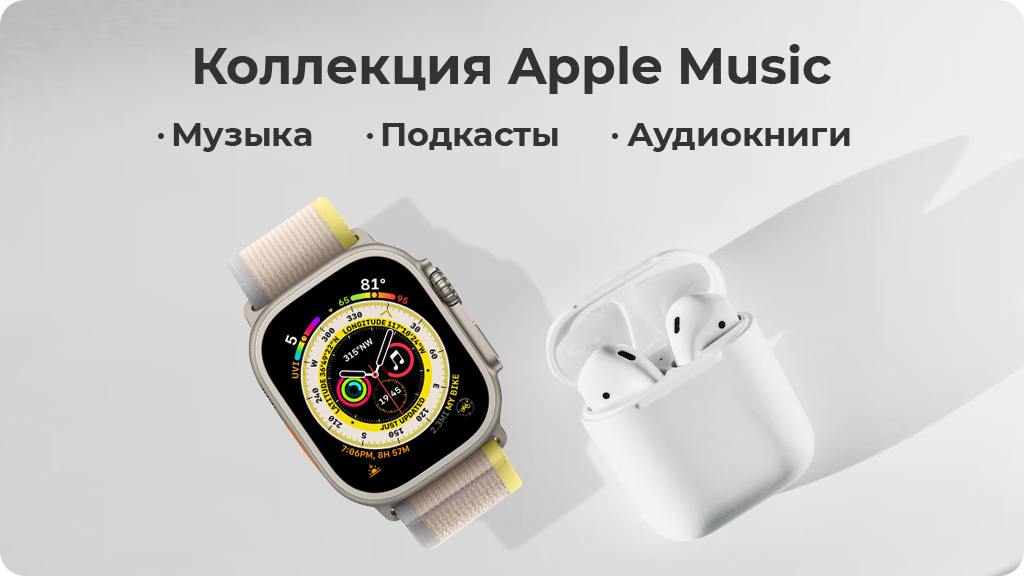 Умные часы Apple Watch Ultra GPS+Cellular 49mm Titanium Case with Yellow Ocean Band, (MNHN3)