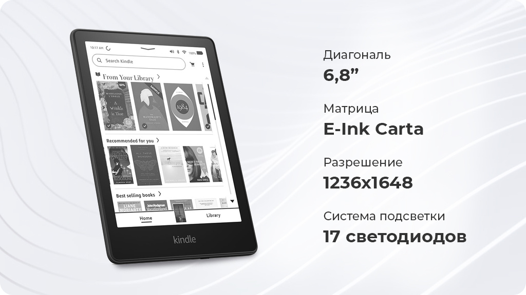 Электронная книга Amazon Kindle Paperwhite 2021 16Gb Черная