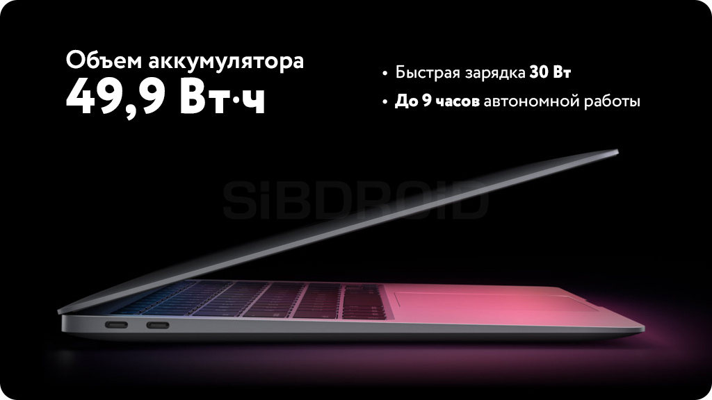 Ноутбук Apple MacBook Air 13.3 2020 M1 8GB/512GB Серый космос (FGN73) Официально восстановленный